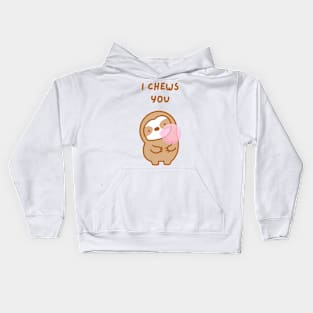 I Choose You Bubble Gum Sloth Kids Hoodie